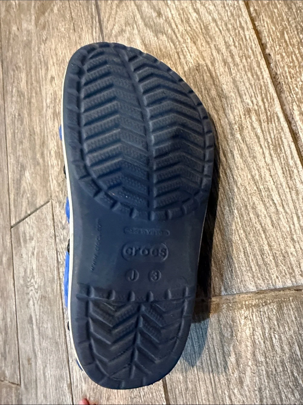 CROCS Mickey Mouse Navy Blue Kids Clogs with Green Character size 3 Junior